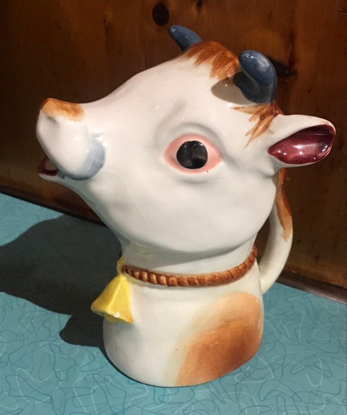Vintage Cow Pitcher Ceramic Creamer Cow Pitcher Farmhouse Etsy