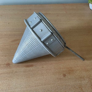 Vintage Aluminum Strainer, Wear-Ever Strainer, Vintage Sieve, Primitive Aluminum Canning Strainer, Vintage Cone Sieve Strainer, Canner Gift