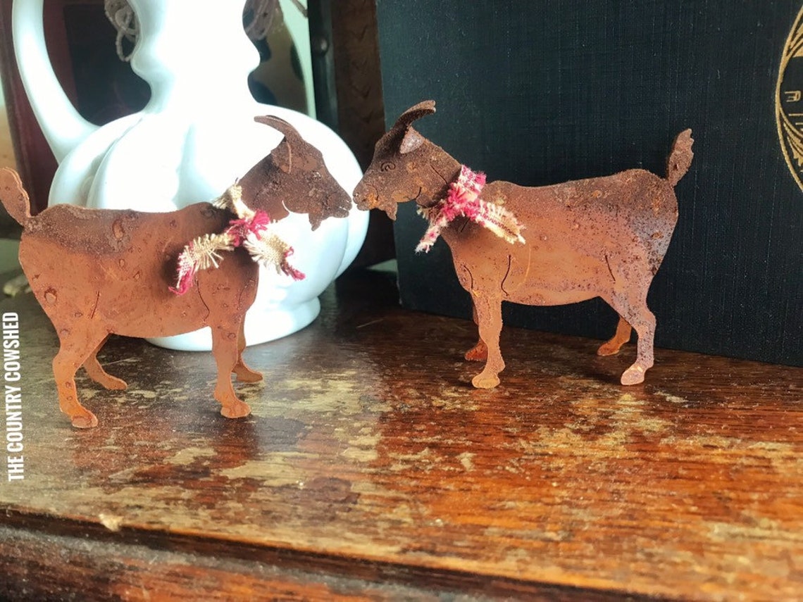 Rusty Goat Goat Decor Small Rusty Metal Goat Goat Lover - Etsy