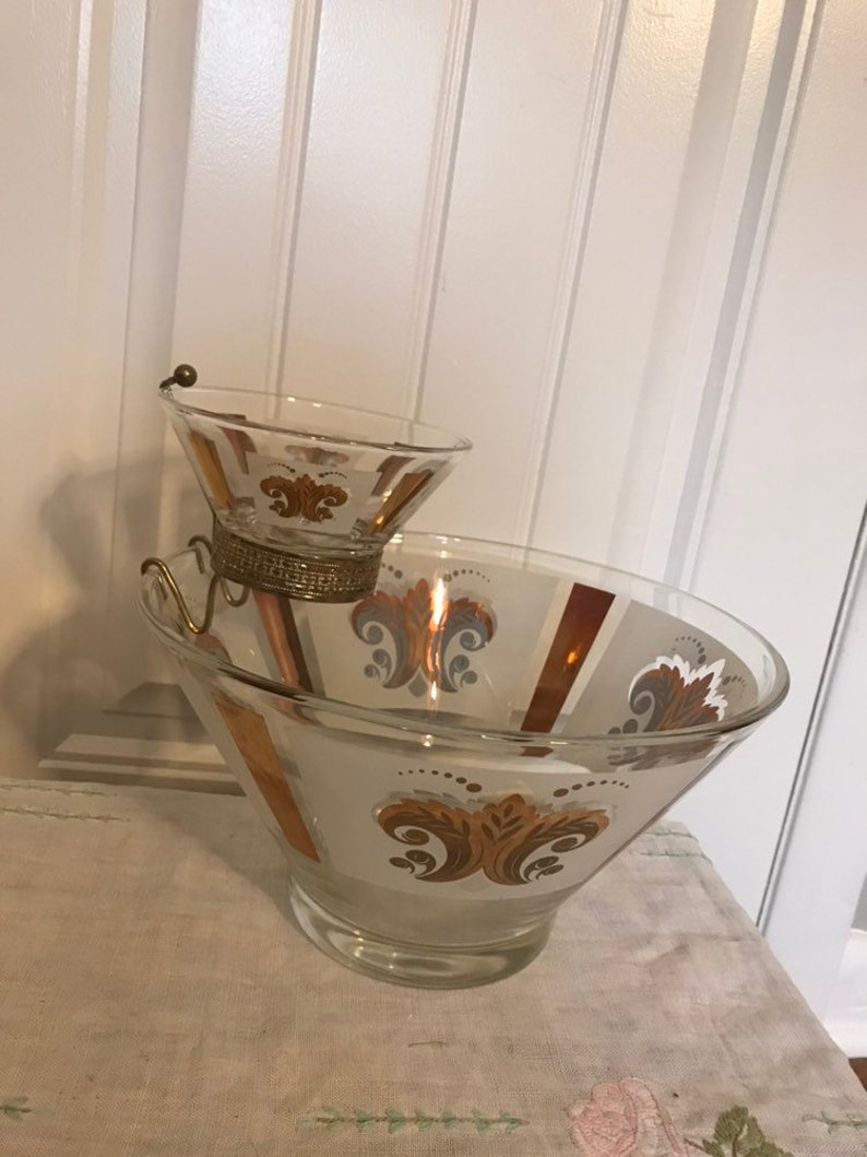 Vintage Dip and Chip Set 22kt Gold Anchor Hocking 22kt Gold Etsy