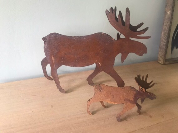 Rusty Moose Moose Decor Medium Rusty Metal Moose Moose Etsy