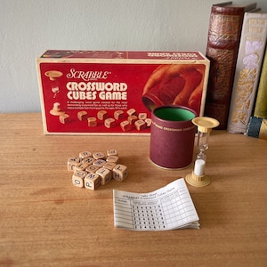 Vintage Game, Scrabble Crossword Cubes, Family Word Game, Vintage Dice Game, 1976 Scrabble Game, Quarantine Game, Family Game, Word Game
