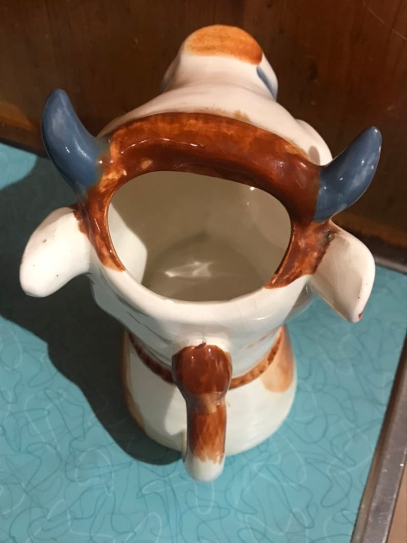 Vintage Cow Pitcher Ceramic Creamer Cow Pitcher Farmhouse Etsy