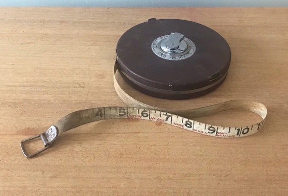 Vintage Tape Measure, Vintage Lufkin 100 Ft Non Metallic Woven Tape  Measure, Vintage Wind up Tape Measure, Fabric Tape Measure, Vintage Tape 