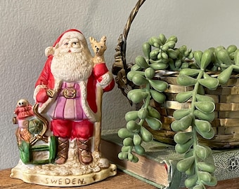 Vintage Weihnachtsmann Figur, Keramikfigur Schweden, Vintage Weihnachtsmann, Vintage Weihnachtsmann, kleine Vintage Weihnachtsmann Figur, Vintage Weihnachtsmann Kollektion