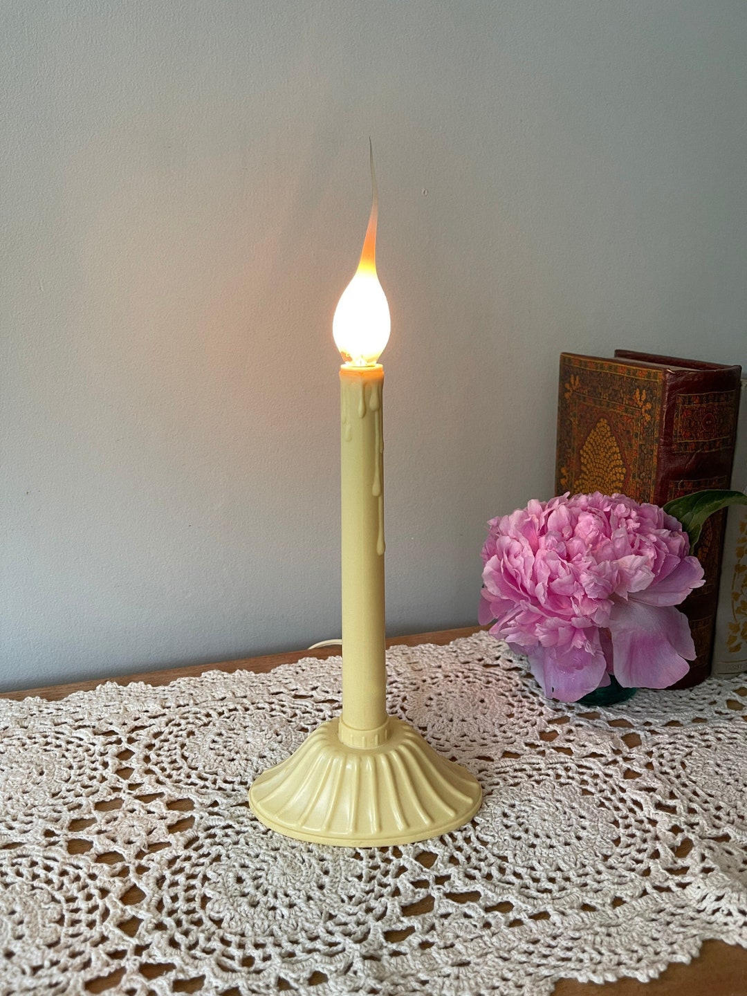 Vintage Electric Candle Light, Single Drip Candle, Vintage Electric