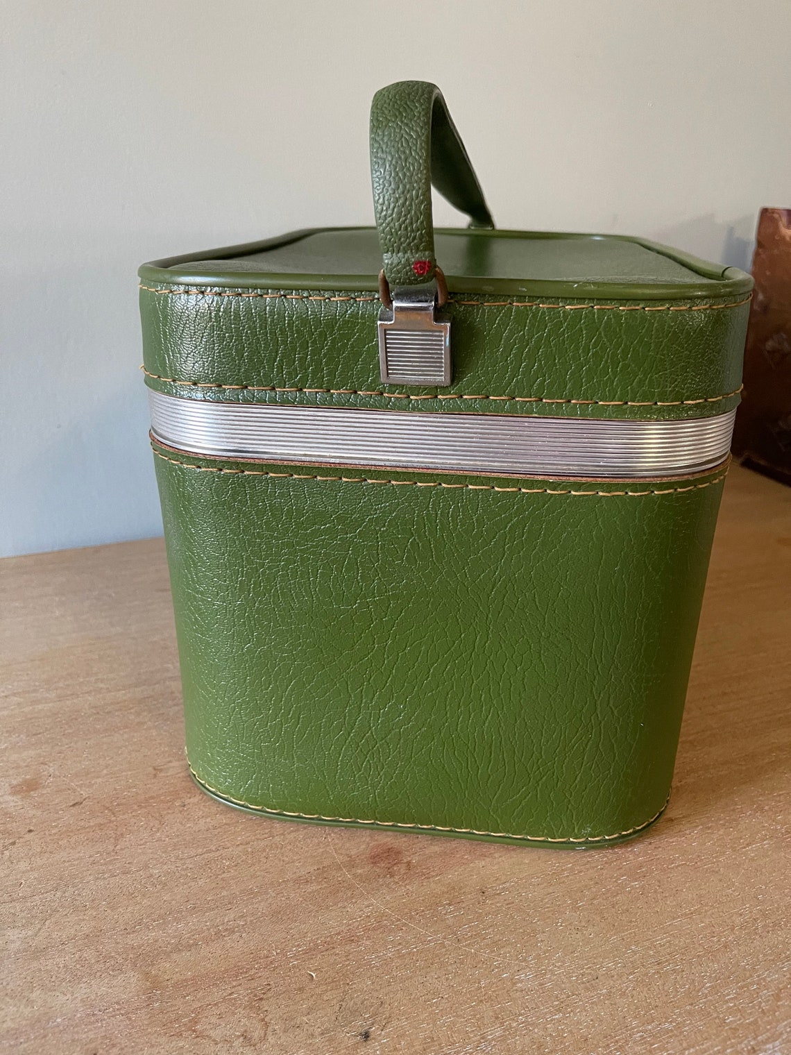 Vintage Green Train Case Green Travel Case Retro Train Case Etsy