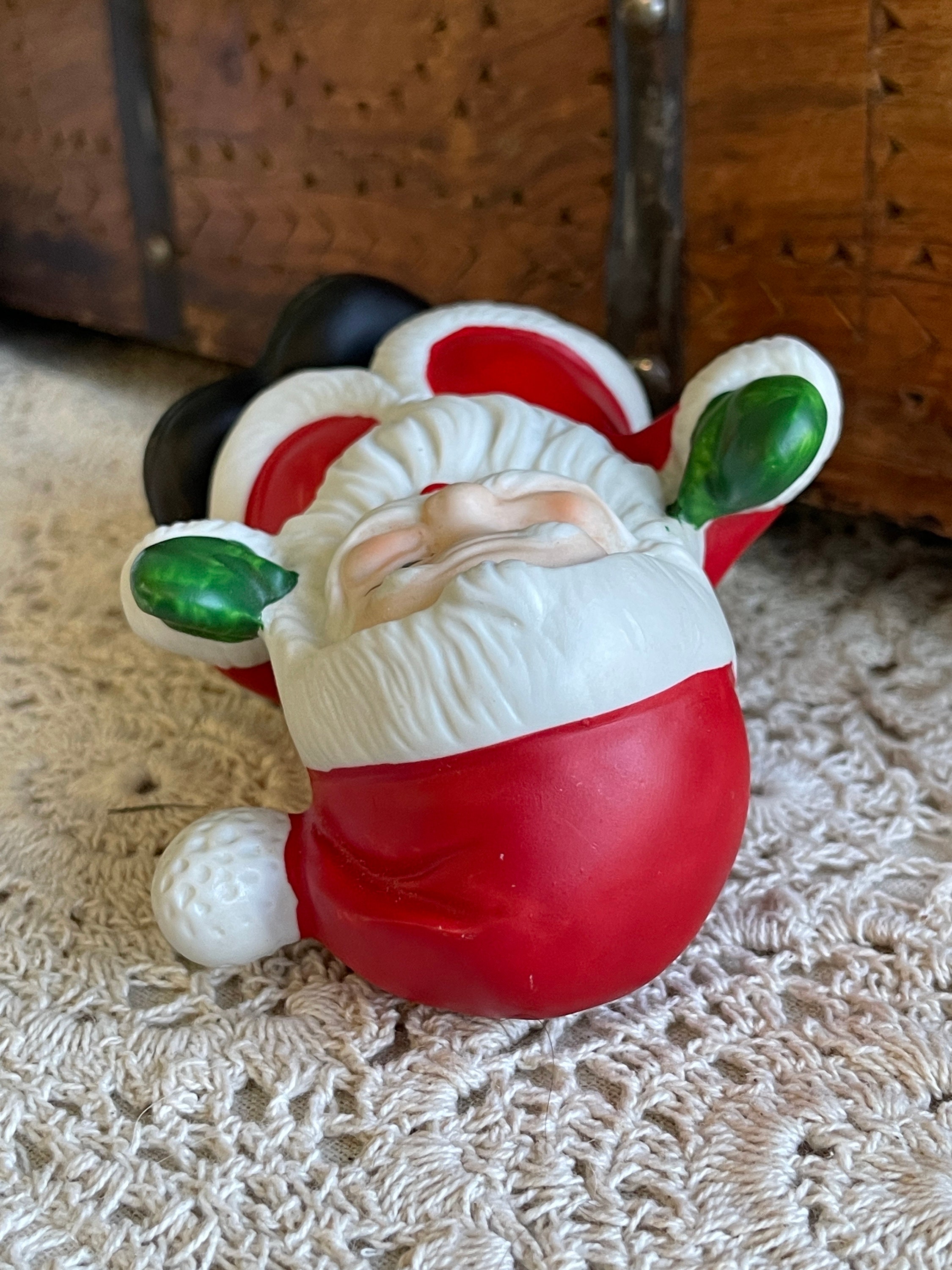 Ceramic Springtime Santa Small Vintage Ceramic Santa, Vintage Santa, Vintage Christmas ...