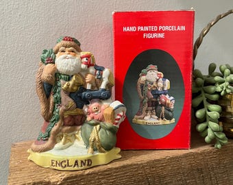 Weihnachtsmann der Nation, Vintage Weihnachtsmann Figur, Keramik Figur England, Englischer Weihnachtsmann, Vintage Weihnachtsmann, Kleine Weihnachtsfigur, Weihnachtsmann Kollektion