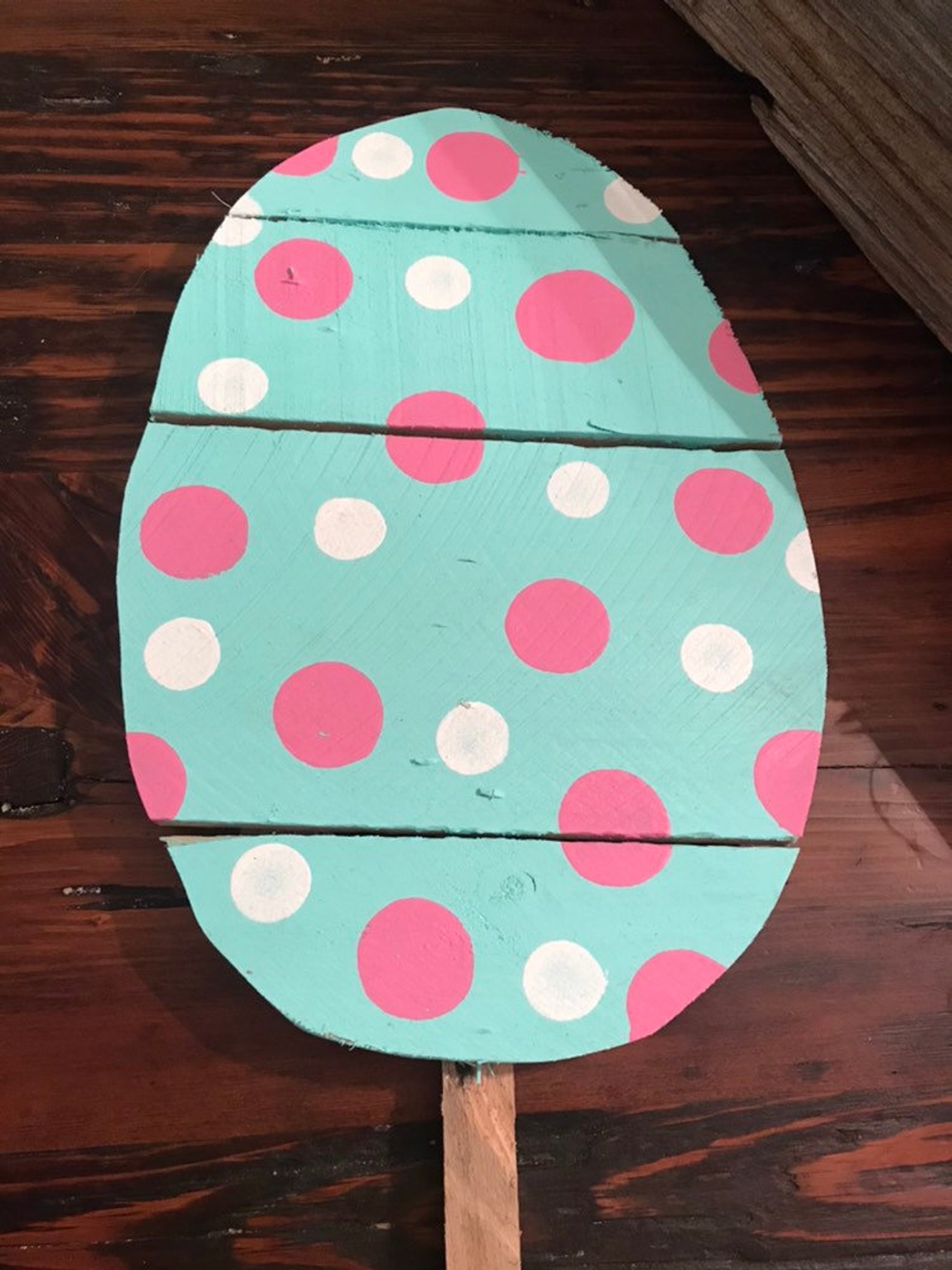 Set of 4 Easter Egg Yard Stakes Spring Yard Stakes Spring Etsy