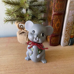 Vintage Ceramic Christmas Mouse, Christmas Mouse, Vintage Ceramics, Ceramic Mouse, Mouse Lover Gift, Vintage Christmas Decorations, Mice