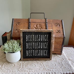 Beetlejuice Sign, Halloween Sign, Ghost with the Most, Wooden Sign, Beetlejuice Lover Gift, Ghost Bar Sign, Beetlejuice Beetlejuice