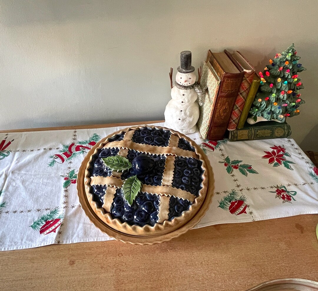 Vintage Blueberry Pie Dish Vintage Pie Dish With Lid Etsy