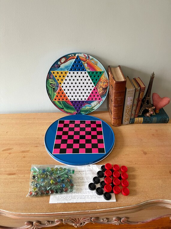 Antique chinese online checkers game board