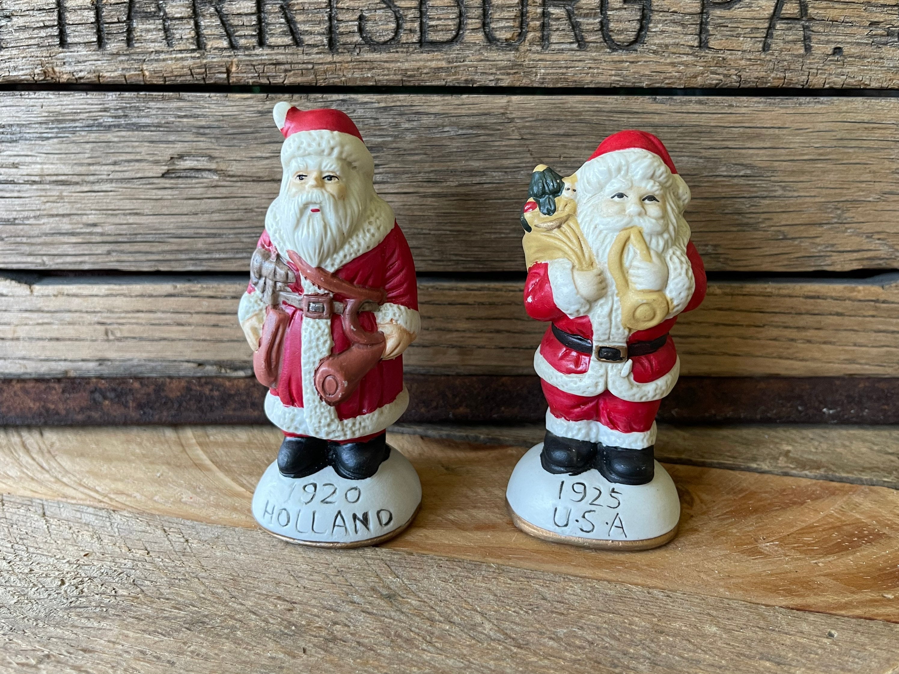 ヴィンテージ　ファブリックマルシェ（アメリカ製） サンタクロースの置物約25cm Fabric Santa Figurines for sale - eBay
