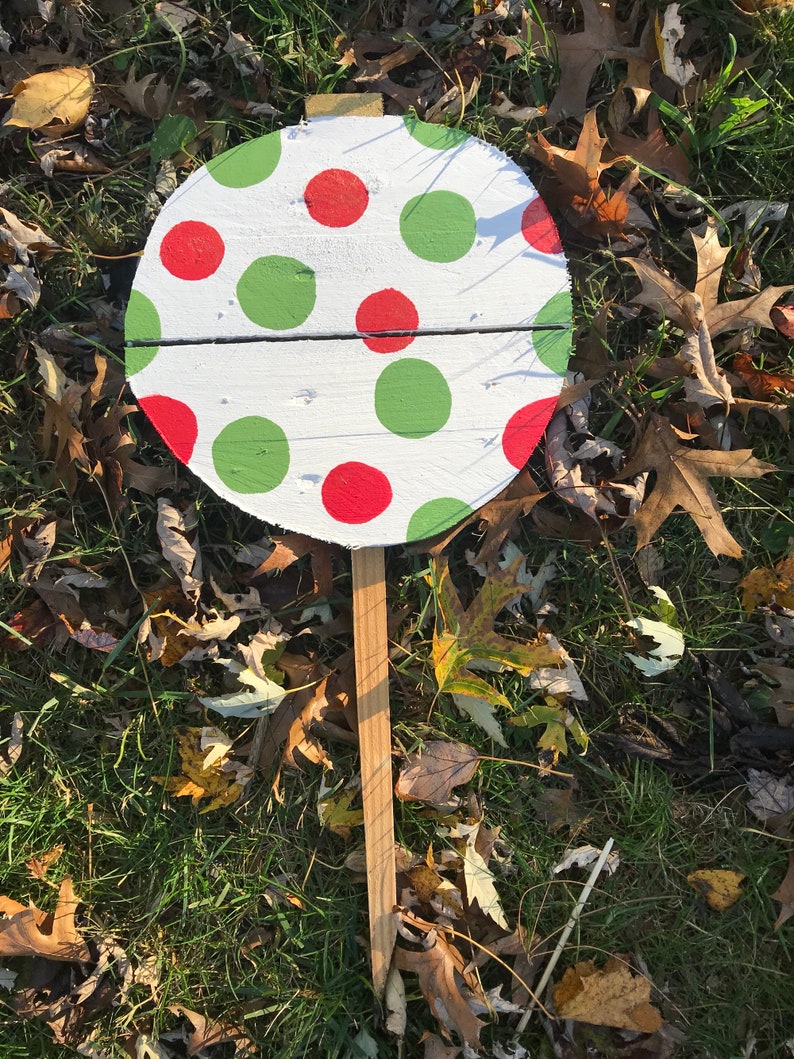 Christmas ornament yard stakes set Reclaimed wood stakes Etsy