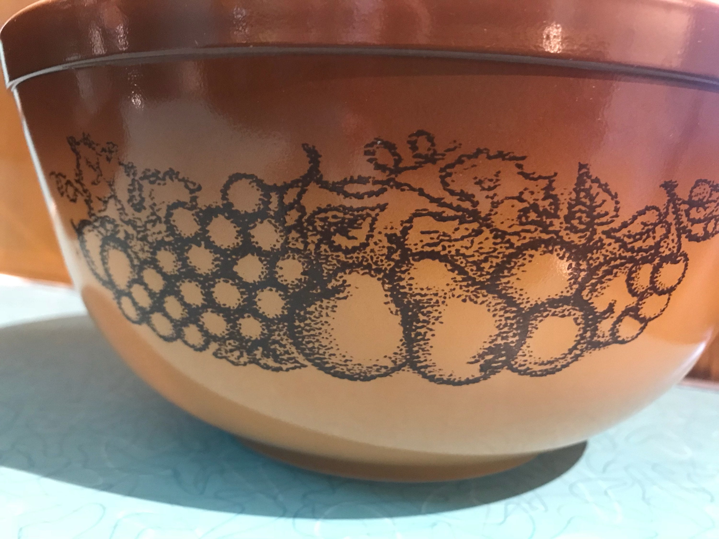 Set (3) of PYREX Old Orchard Mixing Bowls Vintage Pyrex