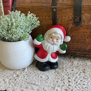 Small Vintage Ceramic Santa, Vintage Santa, Vintage Christmas Decorations, Ceramic Santa Claus Figurine, Old World Santa, Country Christmas