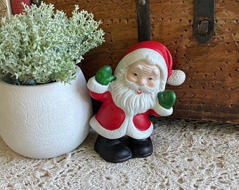 Kleiner Vintage Keramik Weihnachtsmann, Vintage Weihnachtsmann, Vintage Weihnachtsdekoration, Keramik Weihnachtsmann Figur, Old World Santa, Country Christmas