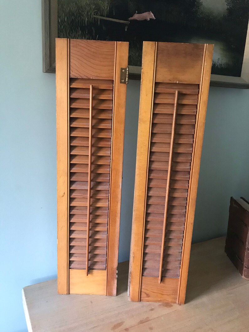 Vintage Blinds Vintage Louver Blinds Wooden Blinds Vintage Etsy