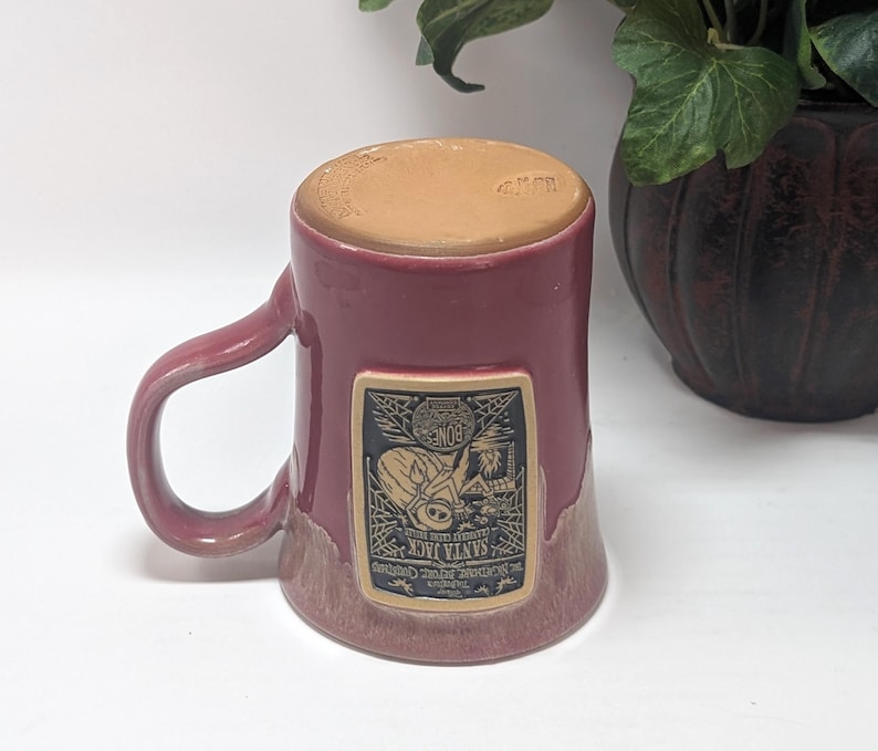 Deneen Pottery, "Santa Jack (Jack Skellington), The Nightmare Before Christmas" - One (1) Two-Toned Drip Mug image 8