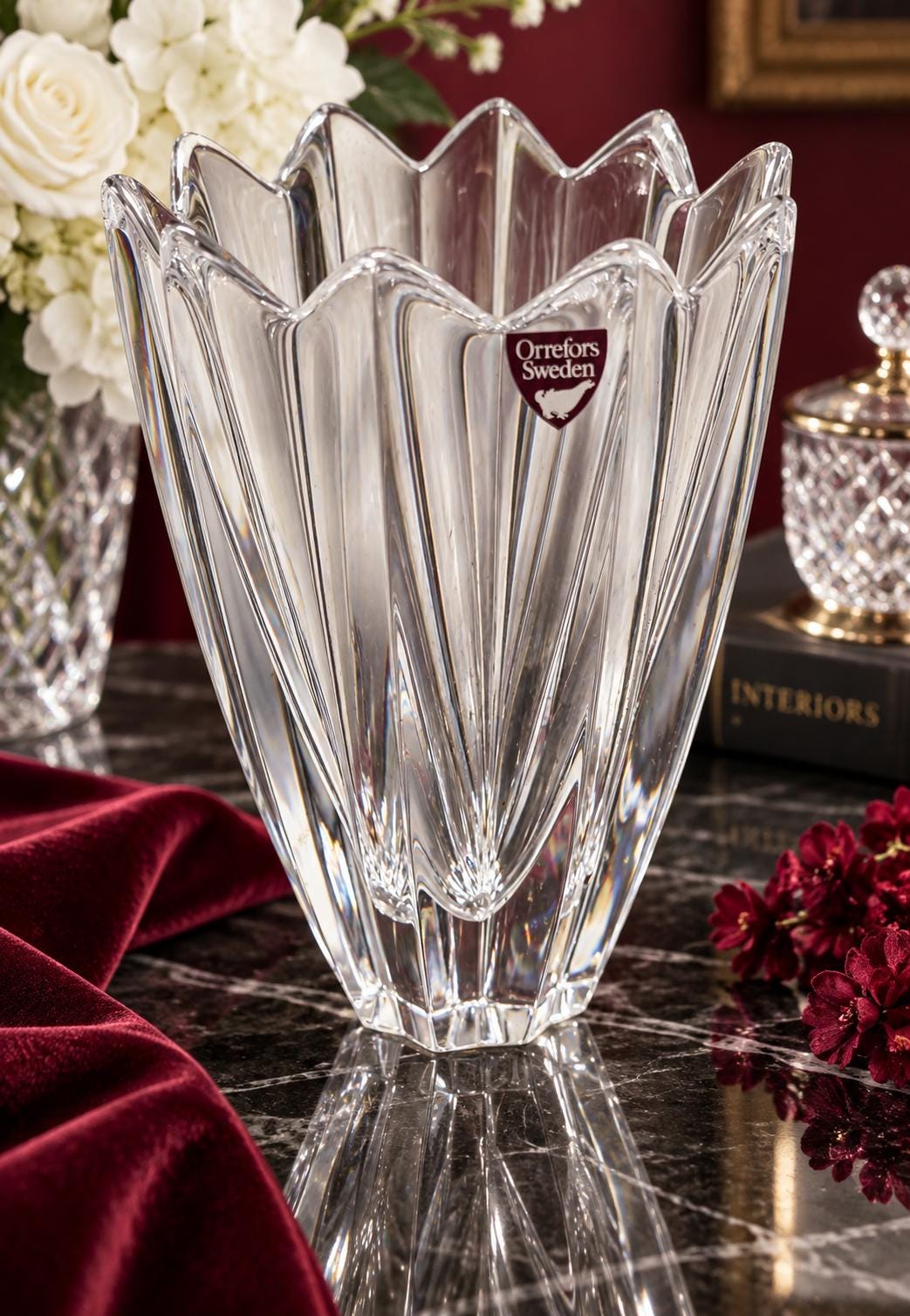 Orrefors Crystal Vase - Etsy