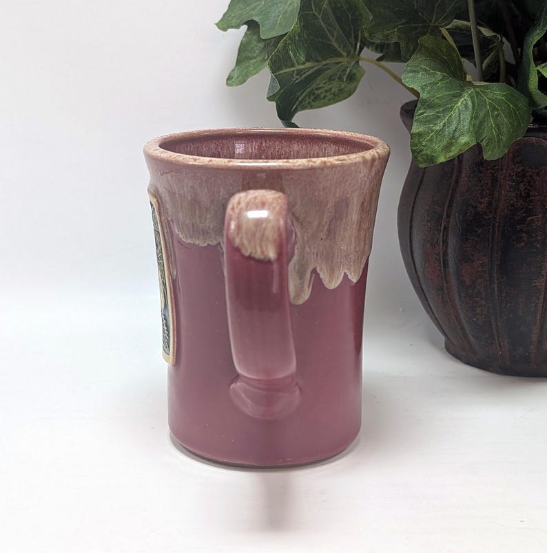 Deneen Pottery, "Santa Jack (Jack Skellington), The Nightmare Before Christmas" - One (1) Two-Toned Drip Mug image 4