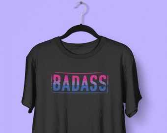 Bisexual Pride Shirt - Badass Bi Pride Tshirt, bi shirt, bisexual shirt, bisexual flag shirt, lgbt tee, pride unisex, lgbt pride month