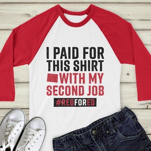 Colorado Red for Ed Shirt Baseball Raglan : Colorado Teacher Shirt, Red for Ed Shirt, Teacher Strike Shirt, RedForEd TShirt, Teacher Protest
