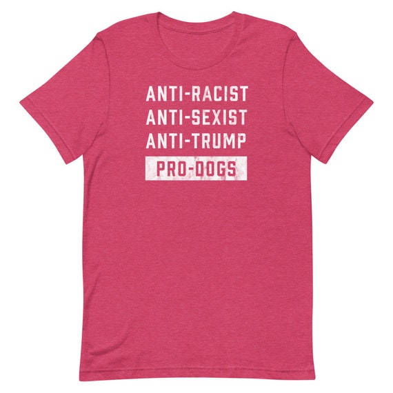 Funny 'I Only Bite Racists' Dog T-Shirt - Soft Cotton Shirt For Small To Large Dogs - Political & Protest Pet Apparel In Black, Size L