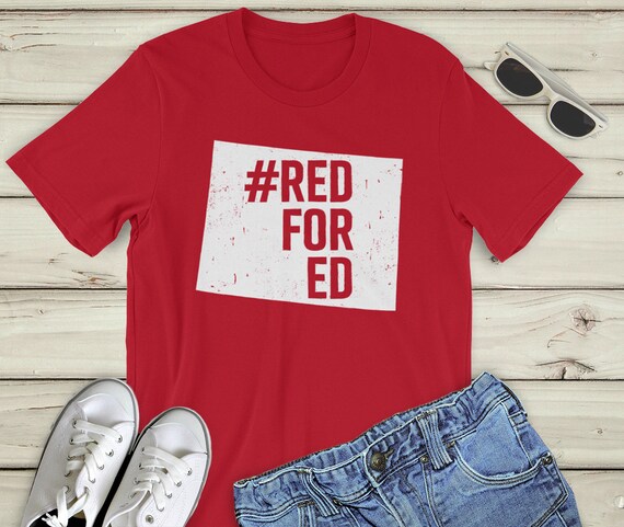 Red For Ed T-Shirt Teachers Strike Educator Walkout Shirt Red For Ed T-Shirt Teachers Strike Educator Walkout Shirt
