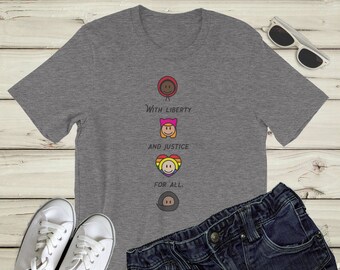 With Liberty and Justice for All Shirt : diversity shirt, diversity t shirts, liberal shirt, unity t shirts, equality t shirt, peace tee