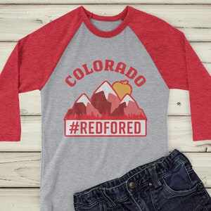 Red for Ed Colorado Baseball Tee Raglan Unisex : Red for Ed Shirt, Colorado Teacher, Teacher Strike Shirt, RedForEd, Teacher Protest Shirt