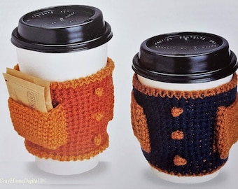 Crochet Tea & Coffee Sleeve for Commuting Digital Pattern.