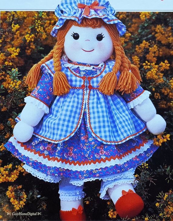 Vintage Large Rug Doll Digital Pattern. Etsy