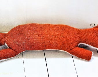 Vintage Handsome Fox Large Soft Toy / Draught Excluder / Draft Stopper Digital Pattern.