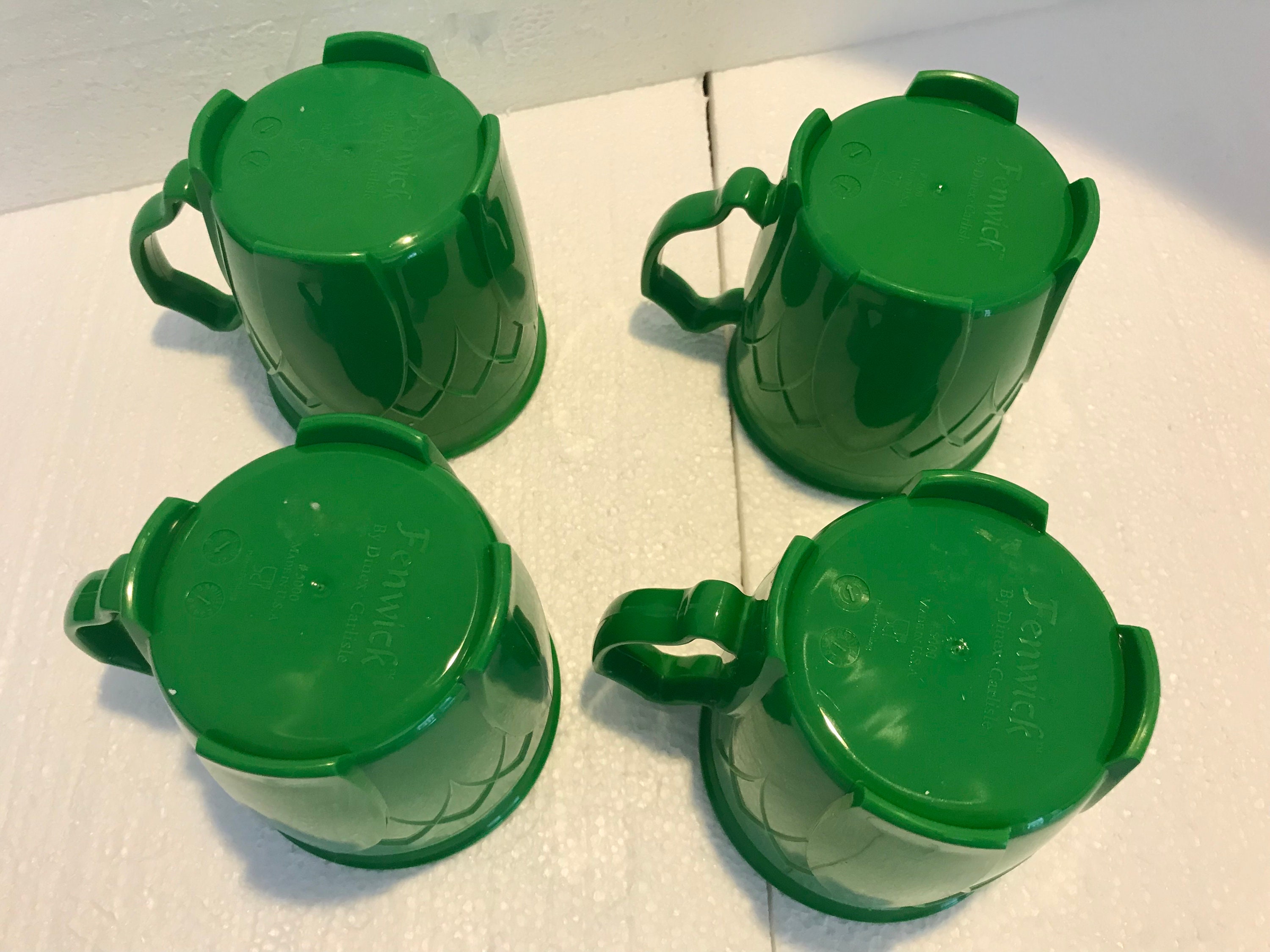 4 New Vintage Fenwick by Carlisle Dinex 8oz Insulated Mug Coffee Cup