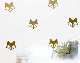 Fox Wall Decals/ Nursery Art Fox/ Fox Vinyl Decals/ Woodland Decor/ Nursery Wall Decor/ Baby Wall Decal/ Murals/ FREE SHIPPING