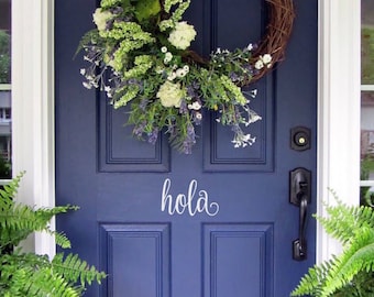 Hola Door Decal: Entryway Vinyl Lettering