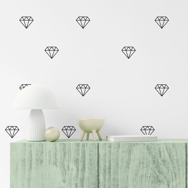 Diamond Wall Decal Etsy