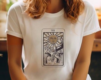 Camiseta de tarot bohemia: camiseta gráfica personalizada