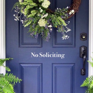 No solicitar calcomanía de vinilo / sin solicitar / vinilo calcomanía para su puerta delantera / carta de vinilo de bienvenida / manera de entrada o calcomanía de porche / envío gratis