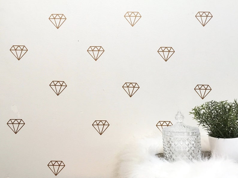 Diamond Vinyl Decals/ Geometric Wall Decals/ Nursery Art Etsy