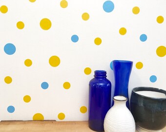 Polka Dot Wall Decals / Modern Wall Stickers, Kids Room Wall Art, Nursery Decor, Scandinavian Home Decor, Removable Wall Decor