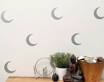 Crescent Moon Wall Decals/ Celestial Wall Decals/ Moon Decals/ Nursery Decals/ Vinyl Wall Decals/ Modern Wall Decals/ Decals/ FREE SHIPPING