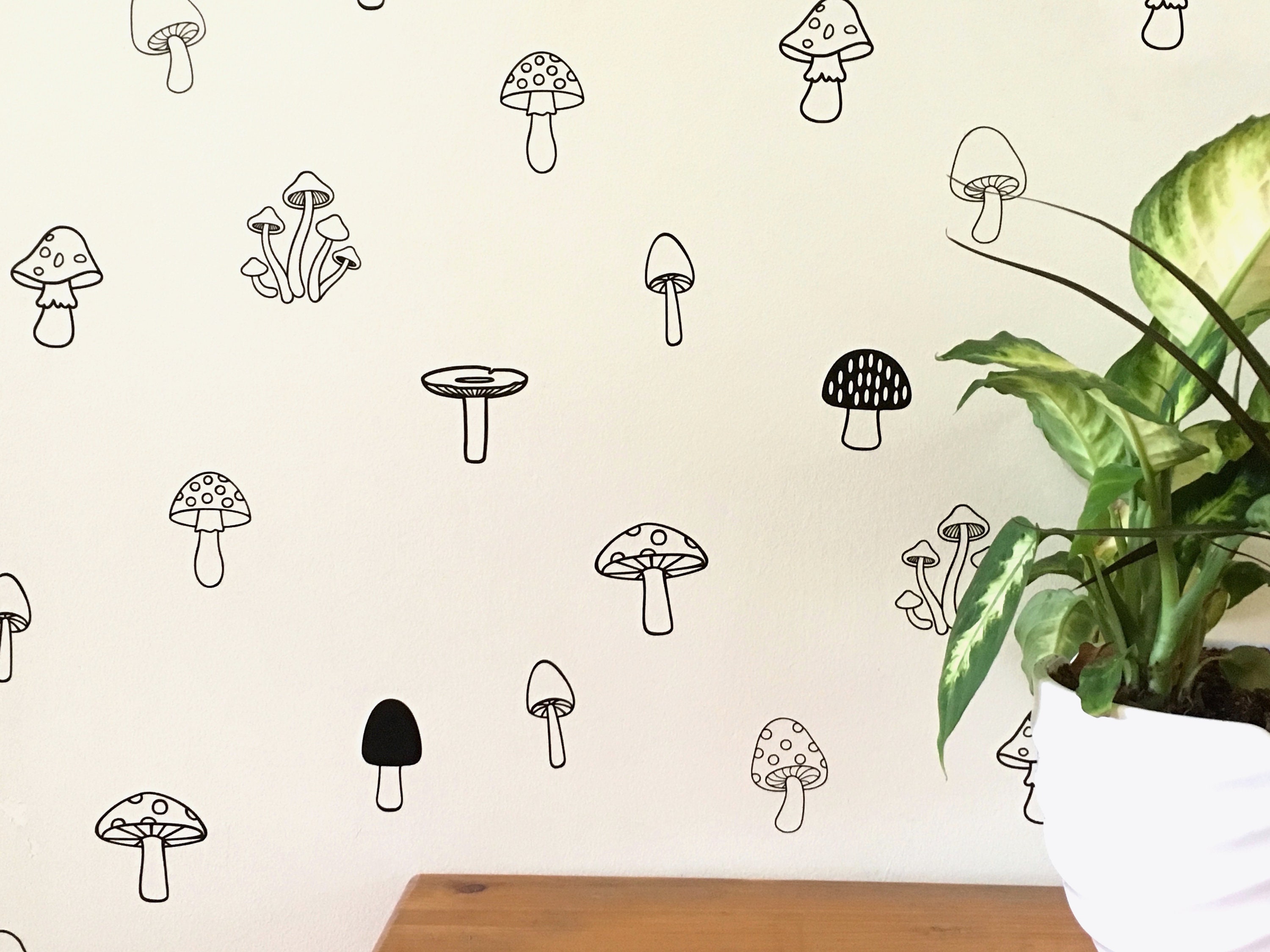 Mushroom Wall Decals / Mushroom Wall Art Woodland Nursery Etsy