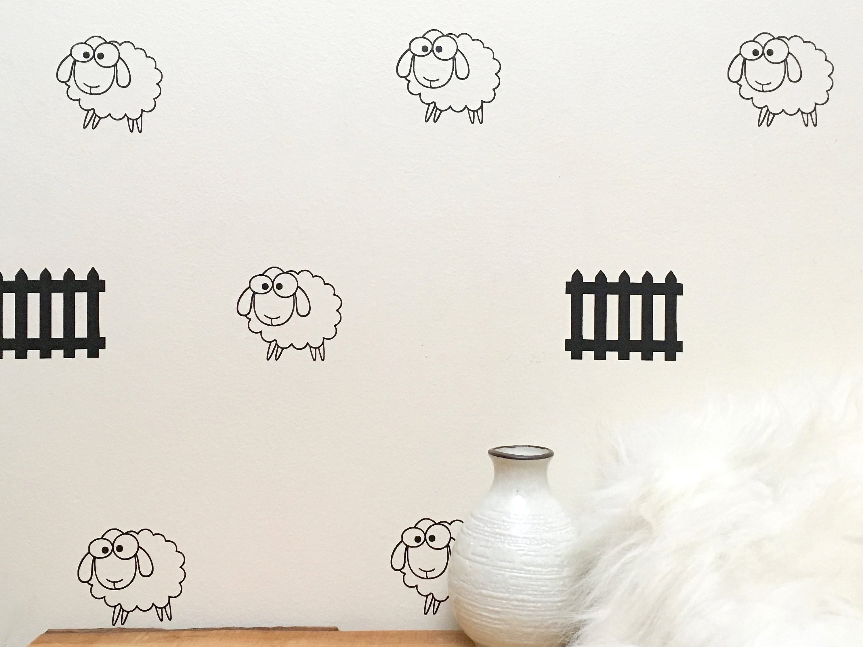 Sheep Wall Decals/ Sheep Vinyl Decals/ Sheep Wall Stickers/ Etsy Canada
