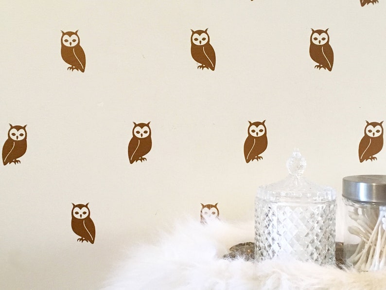 Owl Vinyl Wall Decals/ Owl Vinyl Decal/ Owl Wall Decal/ Owl Etsy