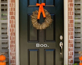 Halloween Decal/ Boo Door Decal/ Halloween Decor/ Vinyl Decal for Front Door /Boo /Halloween Vinyl Lettering/ Entry Way Decal/ FREE SHIPPING