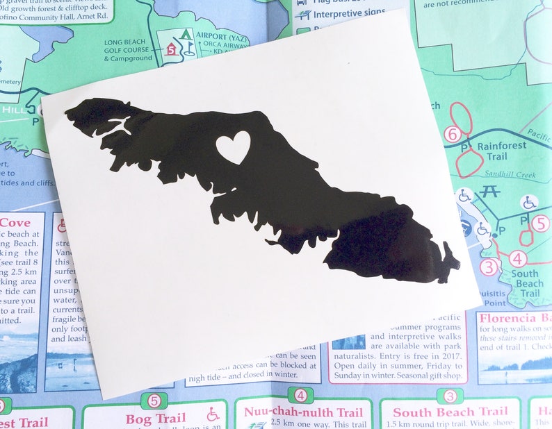 Vancouver Island Decal/ Decal/ Vinyl Decal/ Laptop Sticker/ Etsy